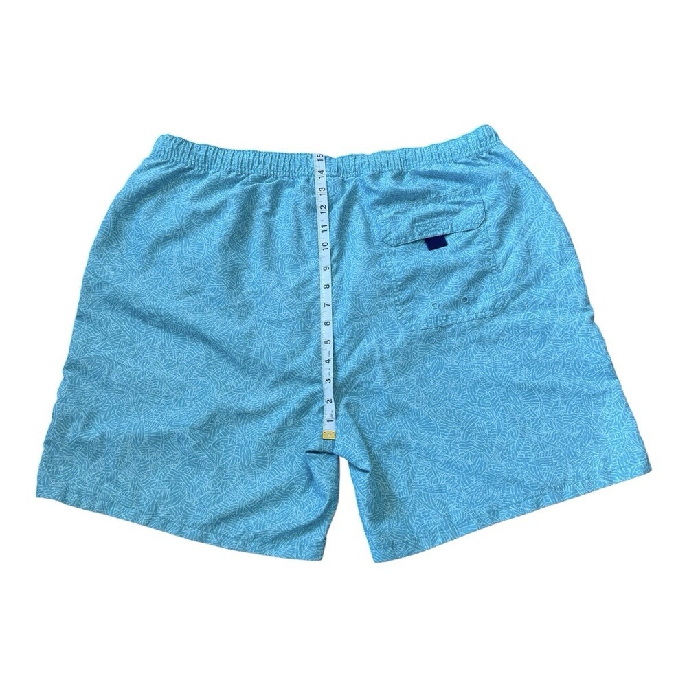 Vineyard Vines Men’s XL Swim Trunks Turquoise Blue Geometric Print - Picture 9 of 9